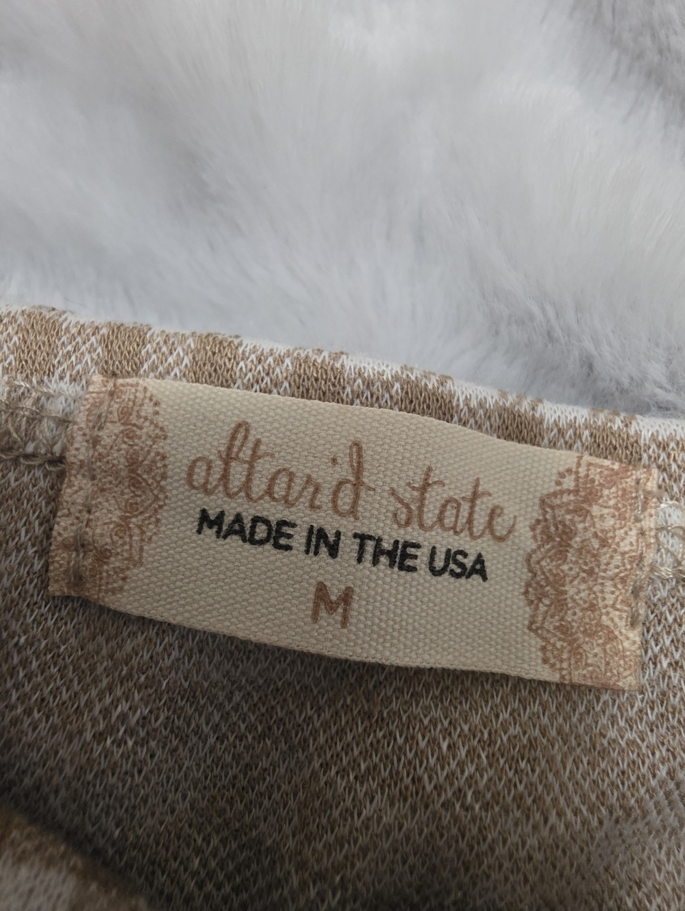 Altar’d State Brown Tan Checkered Mini Dress Front Slit Gingham Boho Chic NWT M - Picture 9 of 11